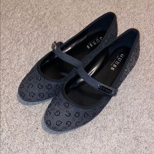 Guess Black Mary Jane Flats